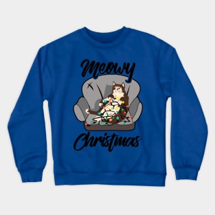 Cats Christmas. Meowy Christmas. Crewneck Sweatshirt